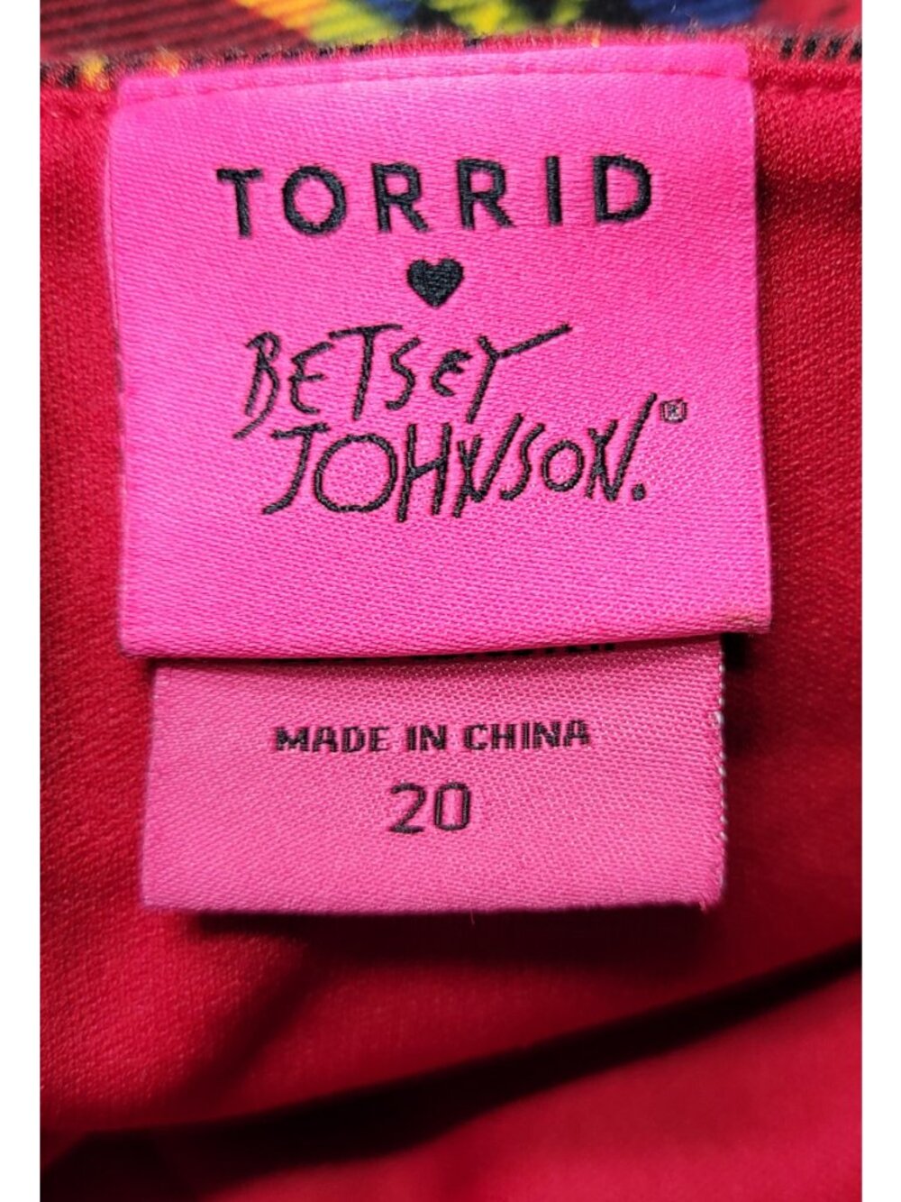 Torrid Betsey Johnson Red Tartan Plaid Ponte Dress 20 - Picture 10 of 12